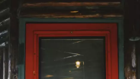 Front door and light