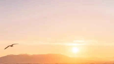 Sunrise over Spanish city