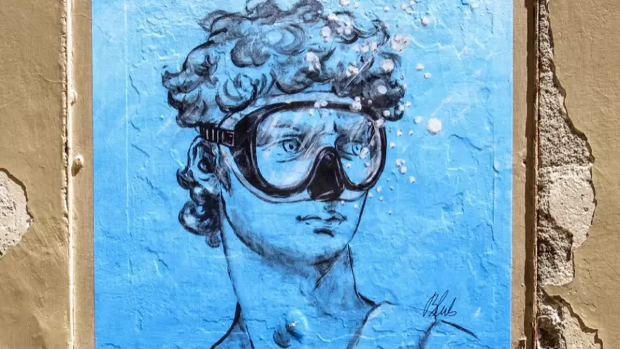 Renaissance parody drawing in Florence