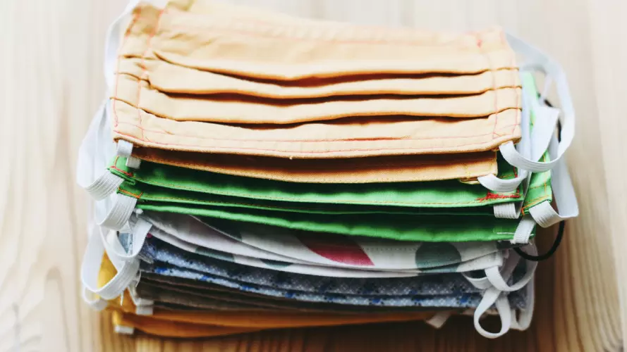 Pile of fabric masks