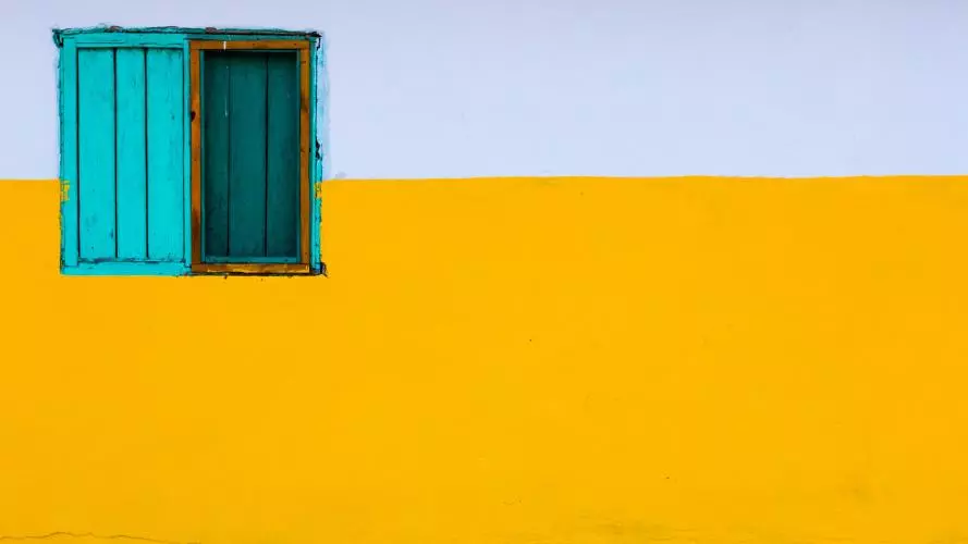 Yellow wall with window