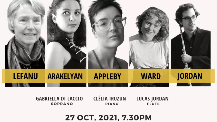Poster for concert: Donne - New Music 2021