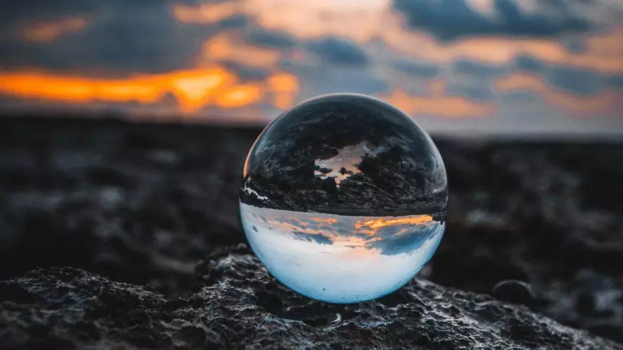 Marble on the seashore
