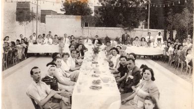 'Rabbi Malka at the Head of a Communal Meal'. Credit: Tales of Jewish Sudan